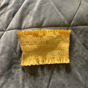 target bikini yellow new strapless top